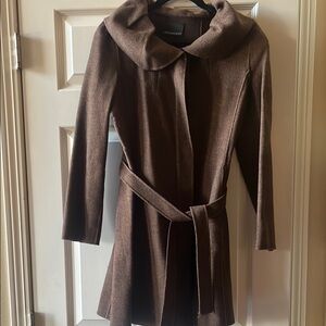 Chic Brown Coat with Belt
